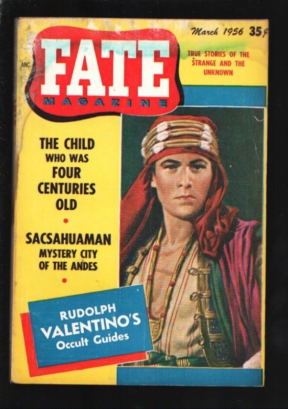 Fate 3/1956-Rudolph Valentino Cover & Story-Angel of Death-mystery & Suspense-di, raw, ungraded comic book — front cover