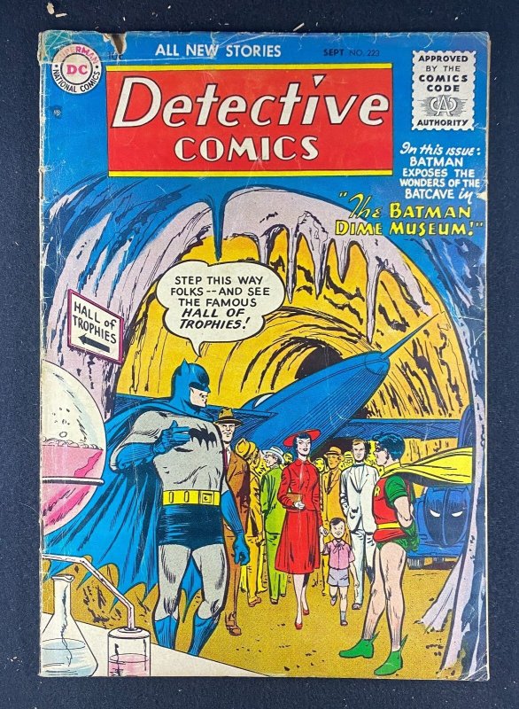 Detective Comics #223 (DC Comics, 1937), raw comic book in GD+ 2.5 condition — front cover