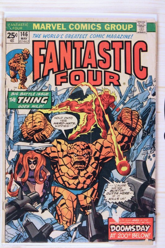 Fantastic Four #146 (Marvel Comics, 1974), raw comic book in VG+ 4.5 condition — front cover