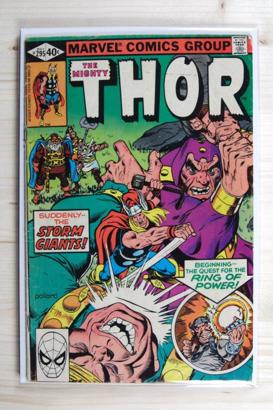 Thor #295 (Marvel Comics, 1980), raw comic book in FN 6.0 condition — front cover