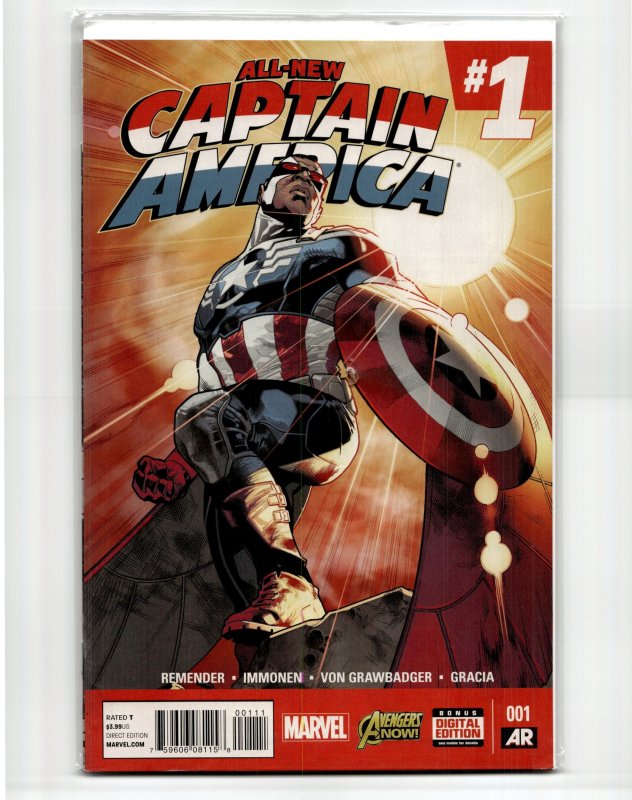 All-New Captain America #1 (Marvel Comics, 2015), raw, ungraded comic book — front cover