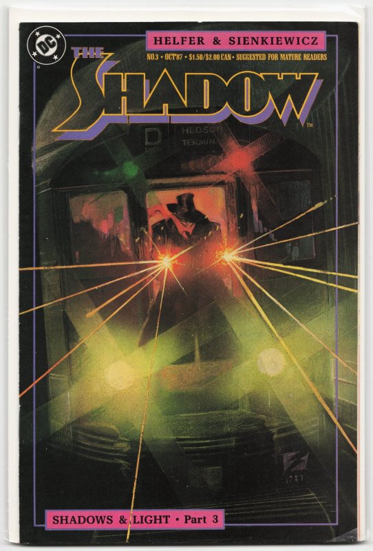 The Shadow #3 (DC Comics, 1987), raw, ungraded comic book — front cover
