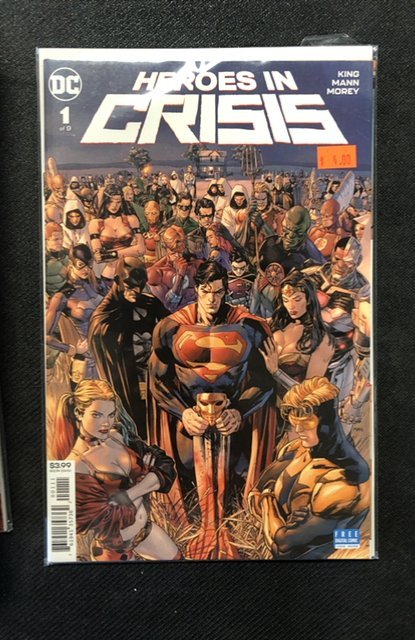 Heroes in Crisis #1 (DC Comics, 2018), raw, ungraded comic book — front cover
