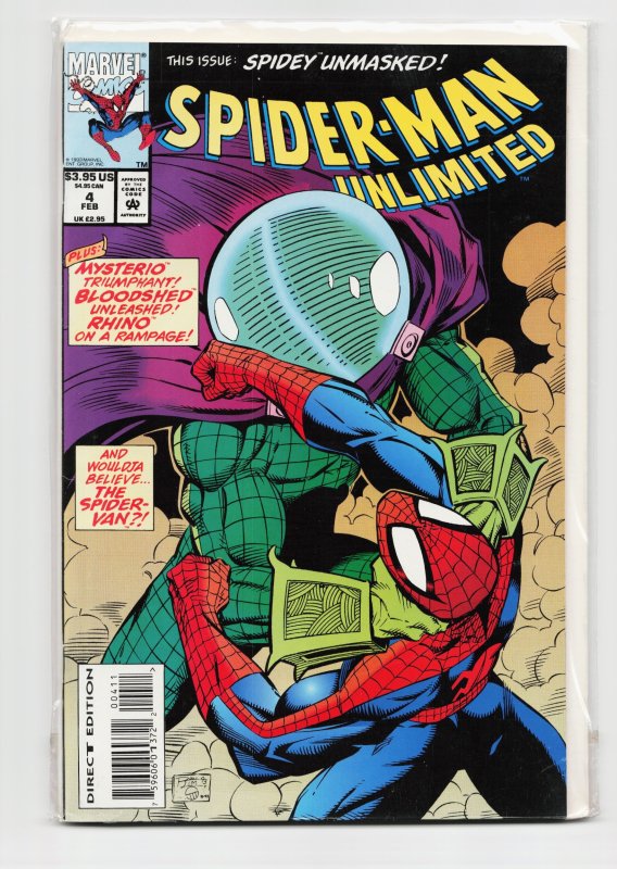 Spider-Man Unlimited #4 (1994), raw, ungraded comic book — front cover