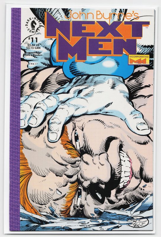 John Byrne's Next Men #11 (Dark Horse Comics, 1993), raw, ungraded comic book — front cover
