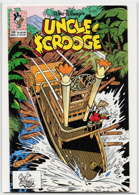 Uncle Scrooge #249 (1990), raw, ungraded comic book — front cover