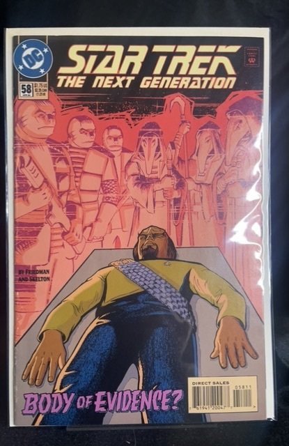 Star Trek: The Next Generation #58 (DC Comics, 1994), raw, ungraded comic book — front cover