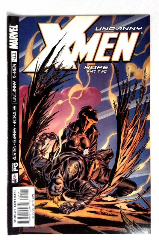 Uncanny X-Men #411 (Marvel Comics, 2002), raw comic book in NM- condition — front cover