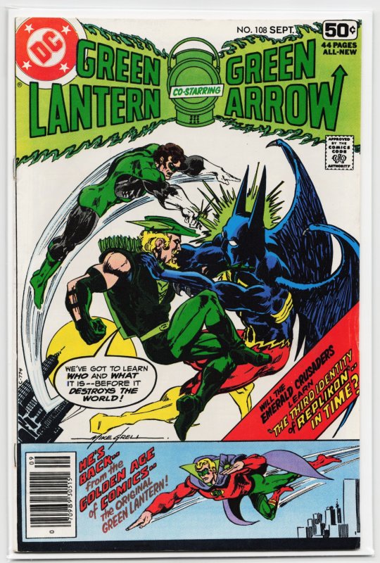 Green Lantern #108 (DC Comics, 1978), raw, ungraded comic book — front cover