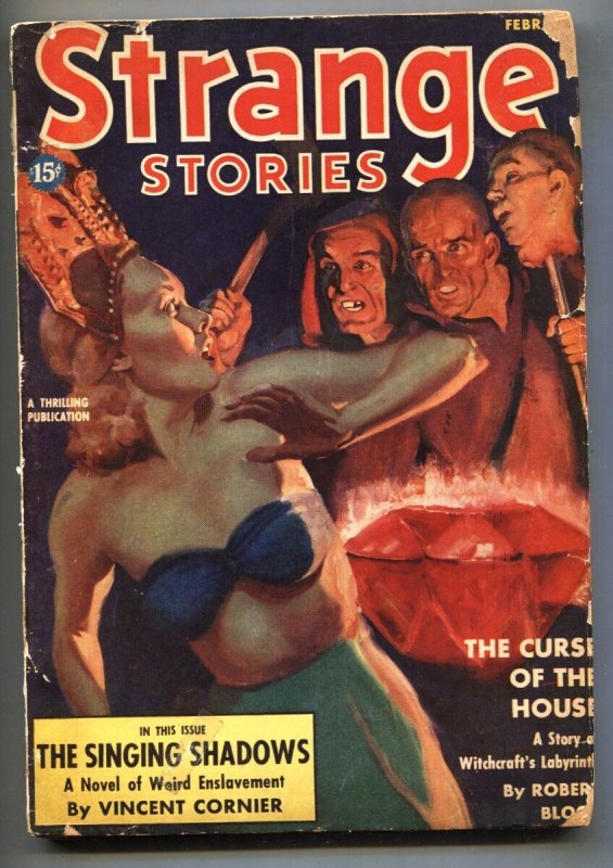 Strange Stories 2/1939-Thrilling Weird Pulp-classic Cover VG-, raw comic book in VG- condition — front cover