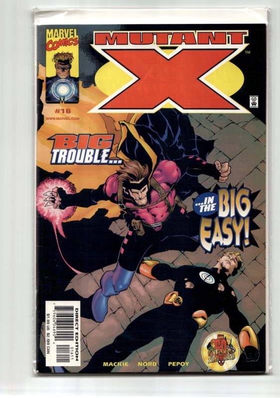 Mutant X #16 (Marvel Comics, 2000), raw, ungraded comic book — front cover