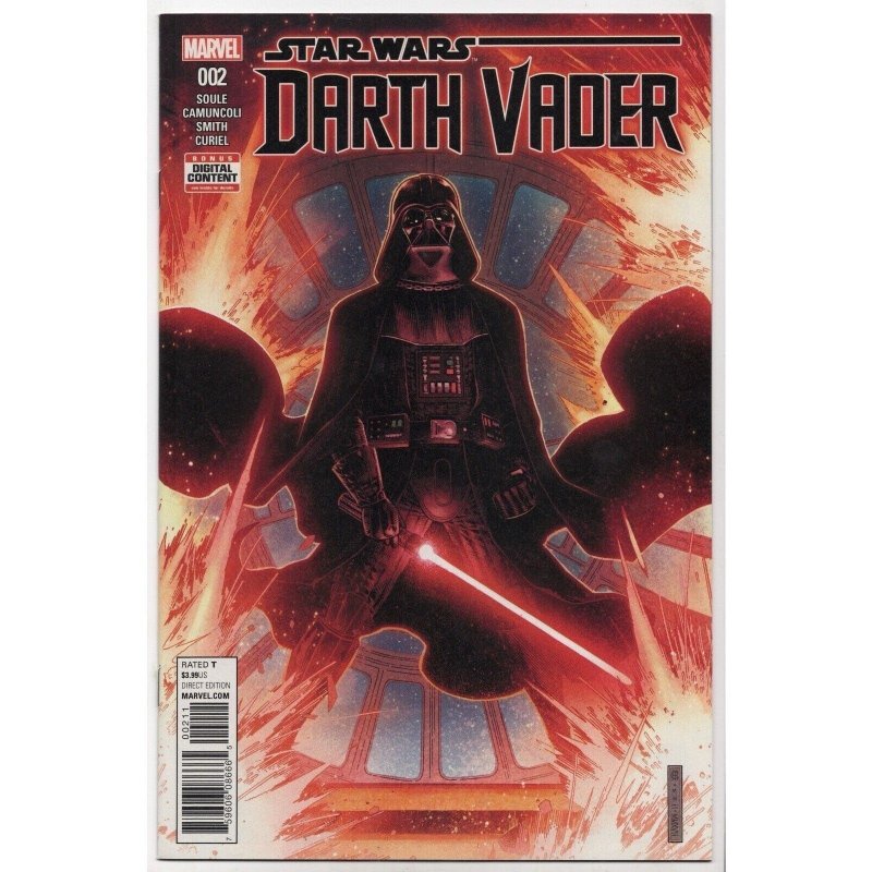 Star Wars: Darth Vader #2 (Marvel Comics, 2017), raw comic book in NM+ 9.6 condition — front cover