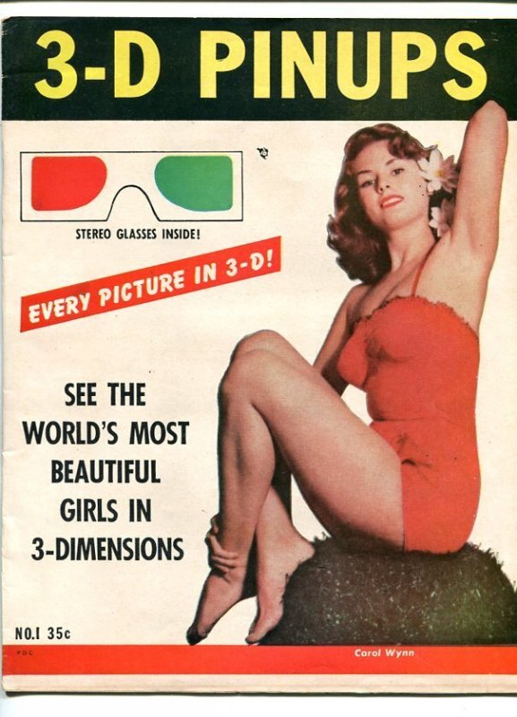 3-D Pin-Ups #1-1953-Ekberg-Crain-Southern States PEDIGREE-vf, raw, ungraded comic book — front cover