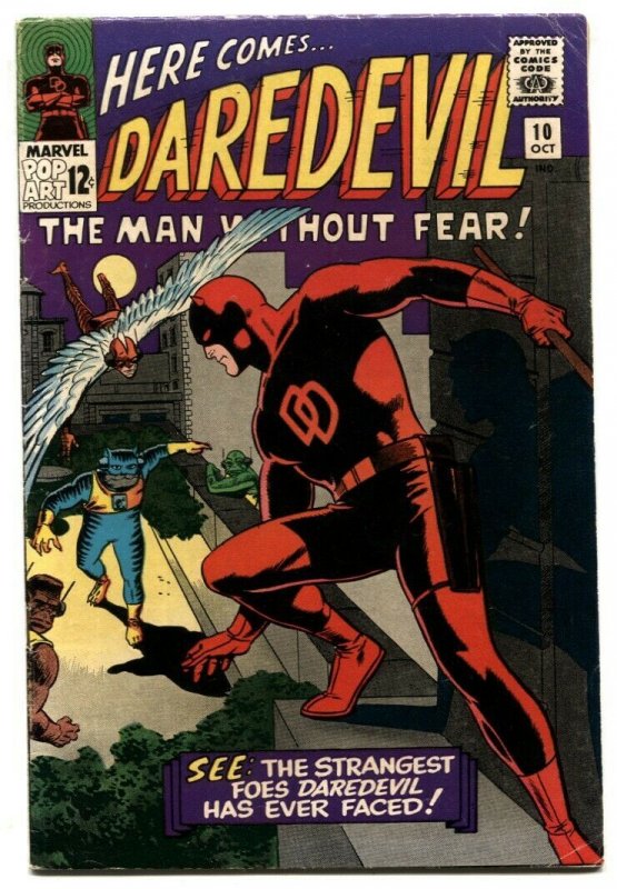 Daredevil #10 (Marvel Comics, 1965), raw, ungraded comic book — front cover
