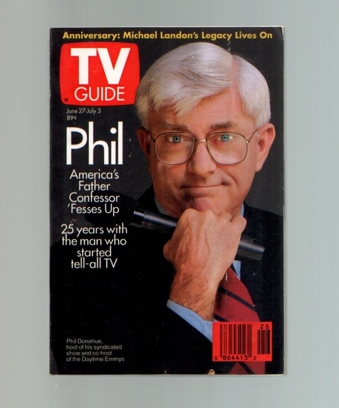 MAG: TV Guide-Phil Donahue-Brooklyn-Queens S.I.-Edition-June-1992-VG, raw comic book in VG condition — front cover