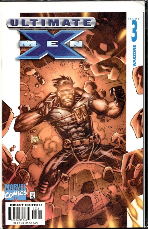 Ultimate X-Men #3 (Marvel Comics, 2001), raw, ungraded comic book — front cover