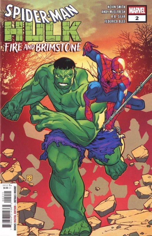 Spider-Man Hulk Fire and Brimstone #2 (Marvel Comics, 2026), raw, ungraded comic book — front cover