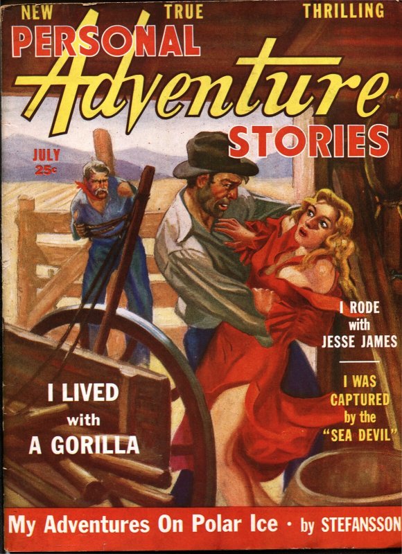 Personal Adventure Stories July 1937-Resolute-Rare Pulp Magazine-Jesse James (1937), raw, ungraded comic book — front cover