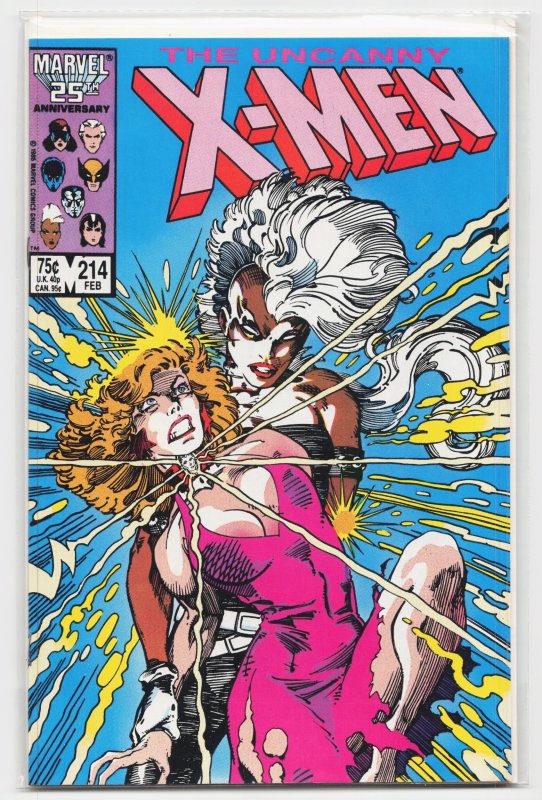 The Uncanny X-Men #214 (Marvel Comics, 1987), raw, ungraded comic book — front cover