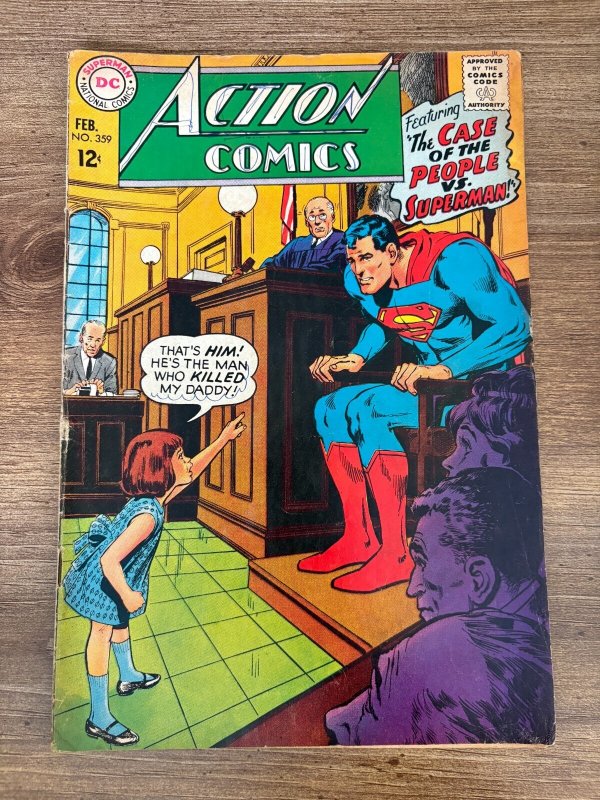Action Comics #359 (DC Comics, 1968), raw comic book in VG condition — front cover