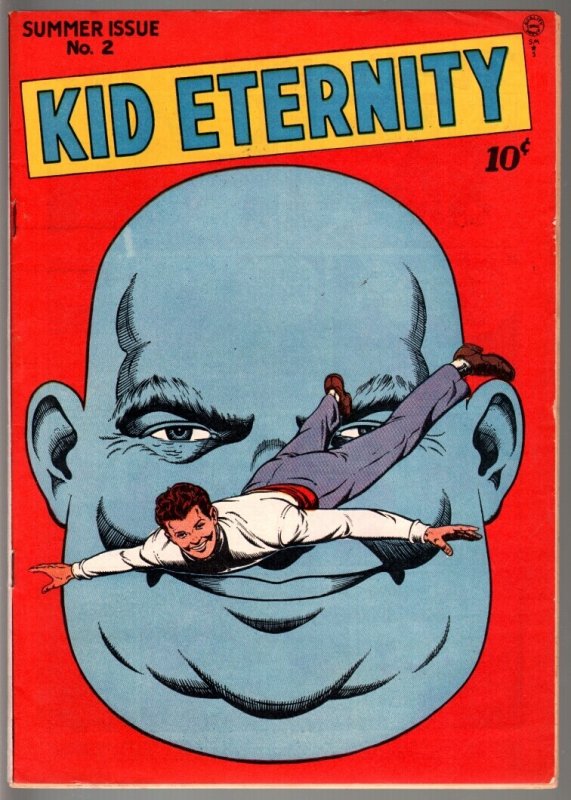 Kid Eternity #2-1946-Classic Cover-Abe Lincoln-Golden Age Comic-Vf VF (DC Comics), raw comic book in VF condition — front cover