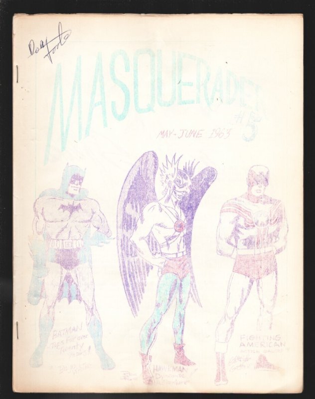 Masquerader #5 (1963), raw, ungraded comic book — front cover