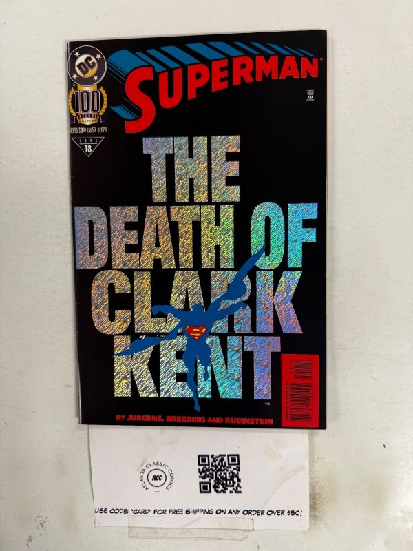 Superman #100 (DC Comics, 1995), raw comic book in NM condition — front cover
