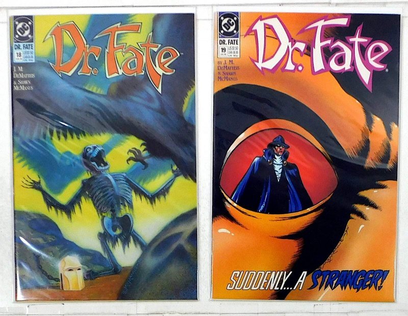 Dr. Fate Lot of 2 #18, 19 (1990) DC Comics 1st Print Comic Books (DC Comics, 1990), raw, ungraded comic book — front cover