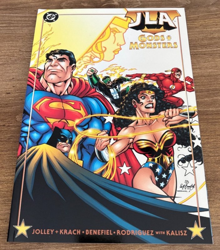 JLA Gods & Monsters #1 (DC Comics, 2001), raw comic book in NM condition — front cover