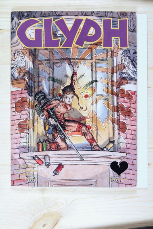 Glyph #1 (1996), raw comic book in VF/NM 9.0 condition — front cover