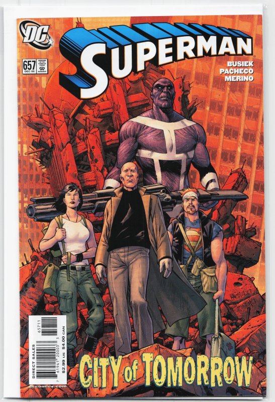 Superman #657 (DC Comics, 2006), raw, ungraded comic book — front cover