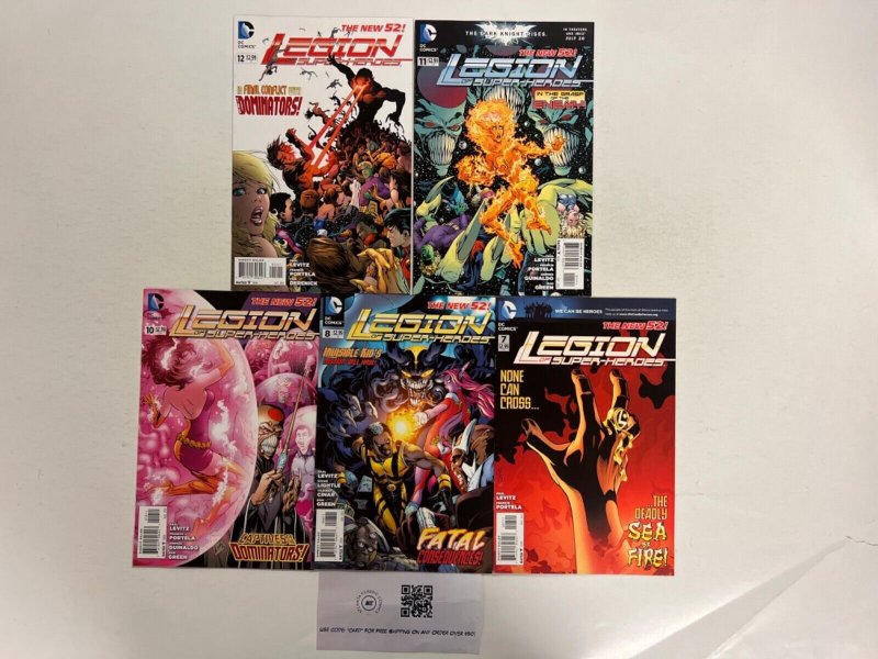 5 Legion DC Comic Books # 7 8 10 11 12 Batman Superman Wonder Woman 64 JS44, raw, ungraded comic book — front cover