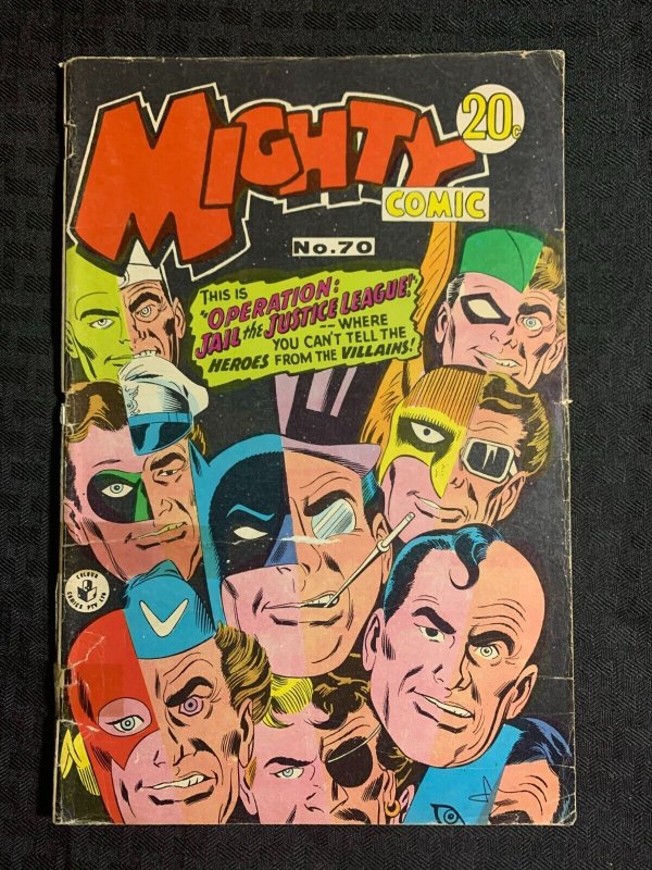 1969 Mighty Comic #70 (1969), raw comic book in GD+ 2.5 condition — front cover