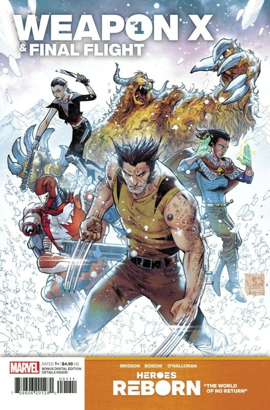 Heroes Reborn Weapon X and Final Flight #1 (Marvel Comics, 2021), raw, ungraded comic book — front cover