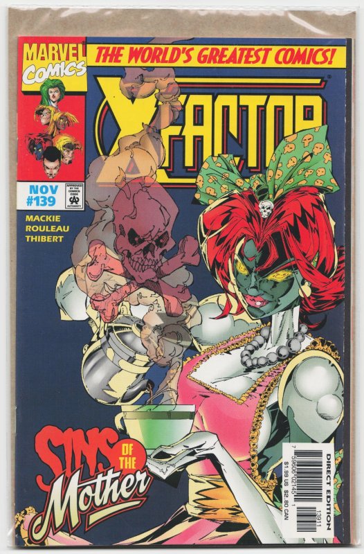 X-Factor #139 (Marvel Comics, 1997), raw, ungraded comic book — front cover