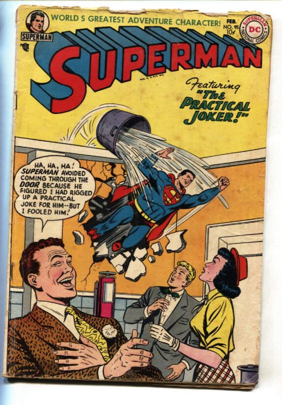Superman #95 - 1955 - DC - G/VG - Comic Book (DC Comics, 1955), raw comic book in VG condition — front cover