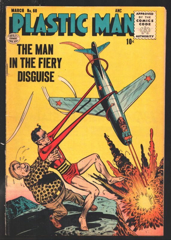 Plastic Man #60 (DC Comics, 1956), raw, ungraded comic book — front cover