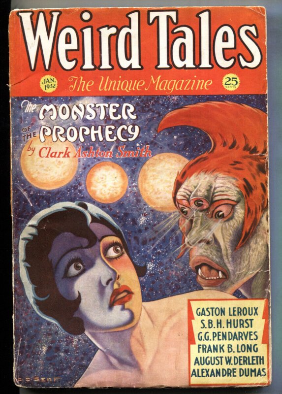Weird Tales 1/1932-Horror Cover-CLARK Ashton SMITH-Pulp Magazine (Popular Fiction Publishing Co., 1932), raw, ungraded comic book — front cover