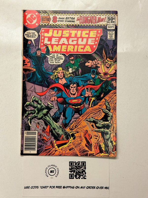 Justice League of America #182 (DC Comics, 1980), raw comic book in VF condition — front cover