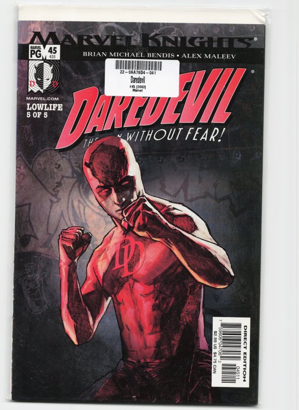 Daredevil #45 (Marvel Comics, 2003), raw, ungraded comic book — front cover