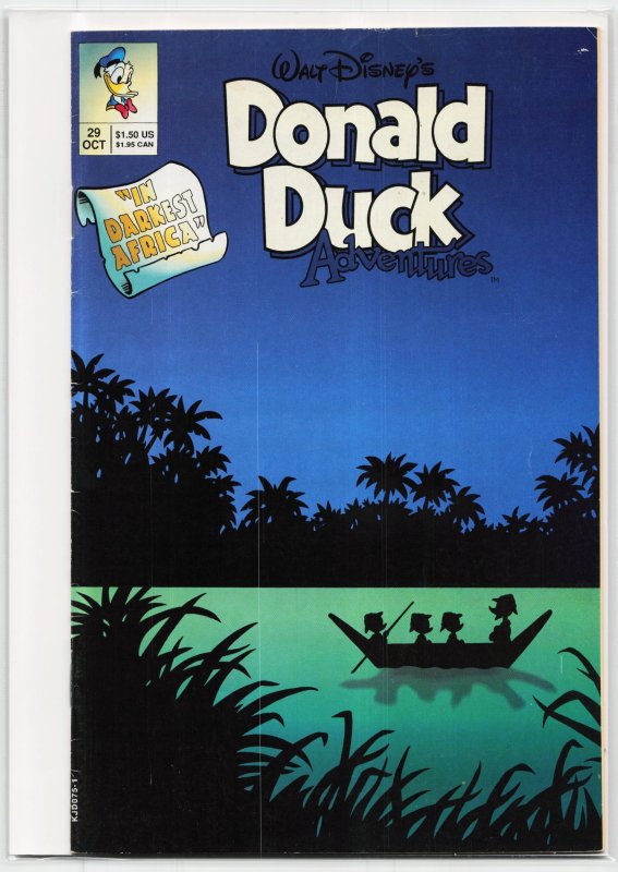 Donald Duck Adventures #29 (Disney Comics, 1992), raw, ungraded comic book — front cover