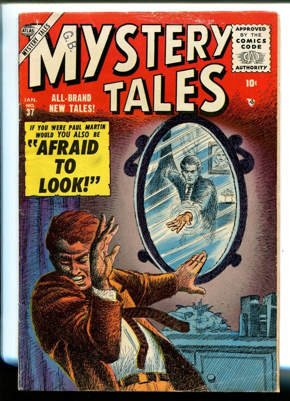 Mystery Tales #37 (Atlas Comics, 1955), raw, ungraded comic book — front cover