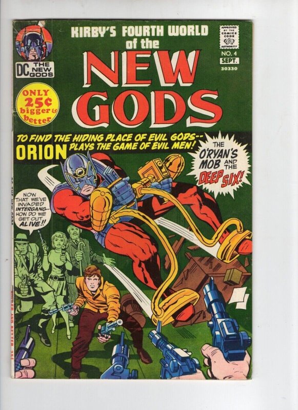 The New Gods #4 (DC Comics, 1971), raw comic book in VG 4.0 condition — front cover