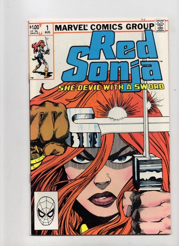 Red Sonja #1 (Marvel Comics, 1983), raw comic book in VF/NM 9.0 condition — front cover