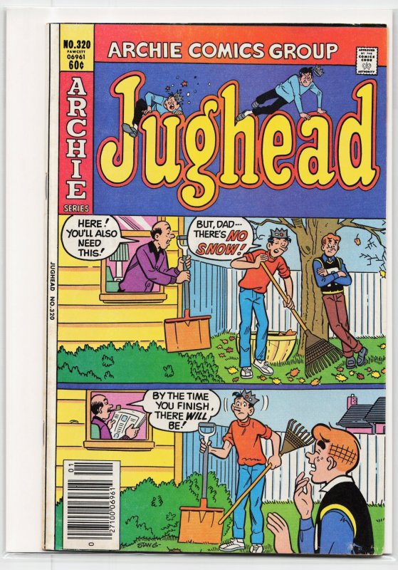 Jughead #320 (Archie Comics, 1982), raw, ungraded comic book — front cover