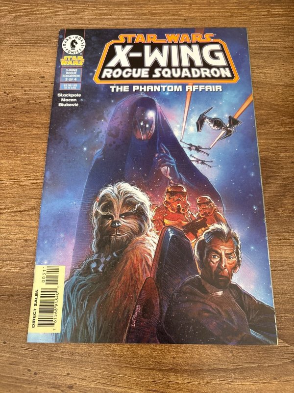 The Phantom Affair Star Wars X-Wing Rogue Squadron #3, raw comic book in NM condition — front cover