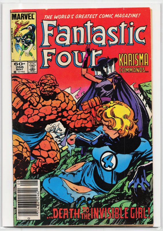 Fantastic Four #266 (Marvel Comics, 1984), raw, ungraded comic book — front cover