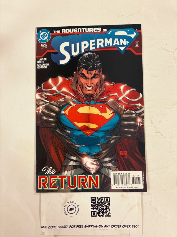 Adventures of Superman #626 (DC Comics), raw comic book in NM condition — front cover