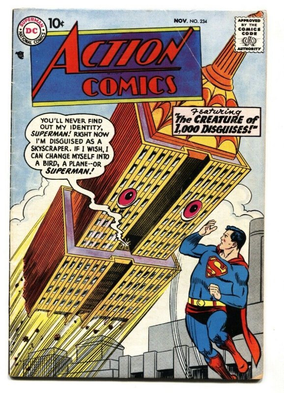 Action Comics #234 (DC Comics, 1957), raw, ungraded comic book — front cover