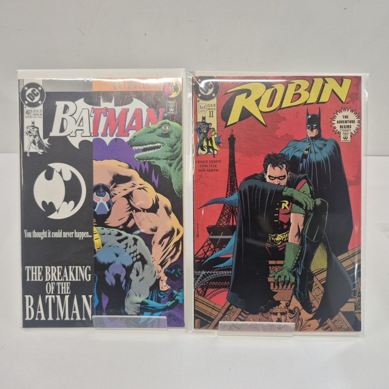 Batman & Robin Cimics -Batman #497, raw, ungraded comic book — front cover